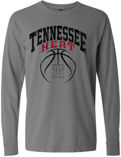 Tennessee Heat Basketball Comfort Colors Long Sleeve