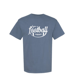 Logan County Cheer Football Tee COMFORT COLORS Adult/Youth Sizes