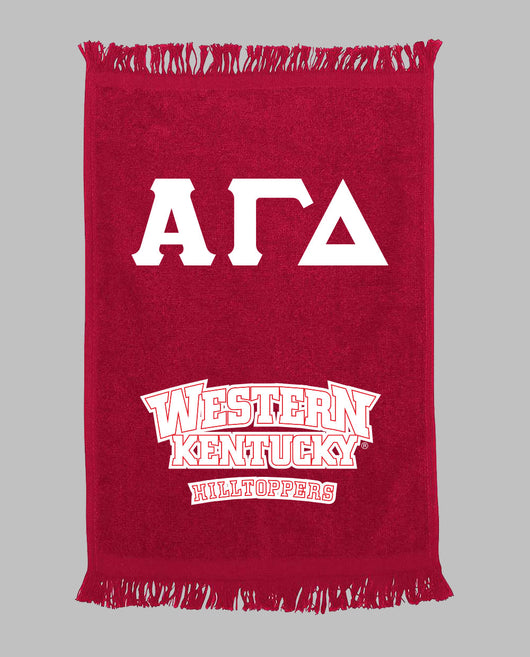 WKU Alpha Gamma Delta Red Towel
