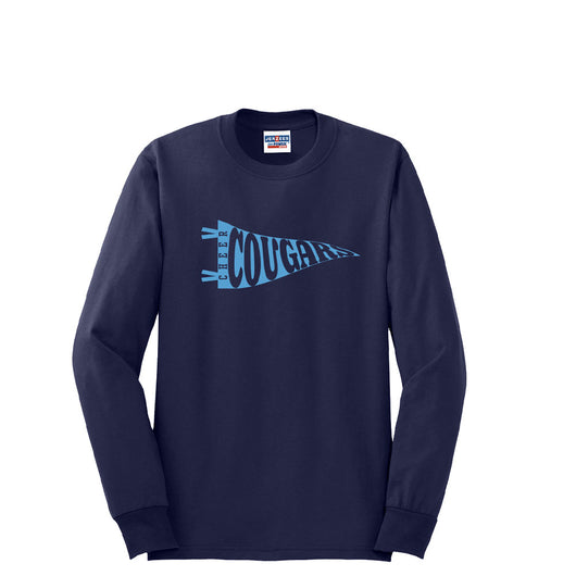 Logan County Cheer Spirit Flag Long Sleeve Tshirt - Youth and Adult