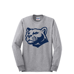 Logan County Cheer Cougar Head Long Sleeve Tshirt - Youth and Adult