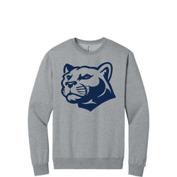 Logan County Cheer Cougar Head Crewneck- Youth and Adult