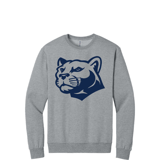 Logan County Cheer Cougar Head Crewneck- Youth and Adult