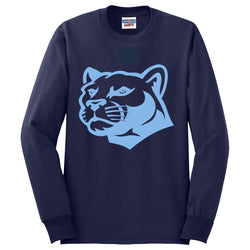 Logan County Cheer Cougar Head Long Sleeve Tshirt - Youth and Adult