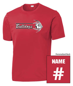 Bulldogs Red Short Sleeve Performance Tee