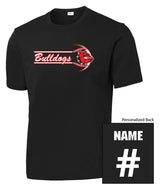 Bulldogs Black Short Sleeve Performance Tee