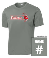 Bulldogs Grey Short Sleeve Performance Tee